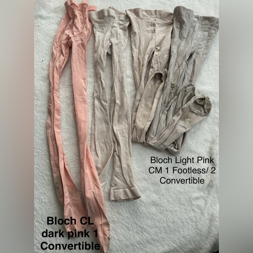 Bloch girls pink dance tights bundle